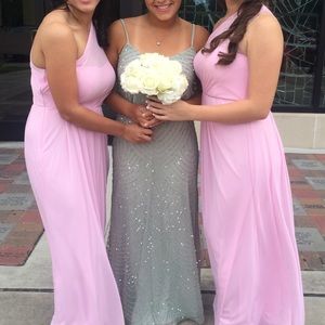 Adriana papell mint green sequined formal dress!